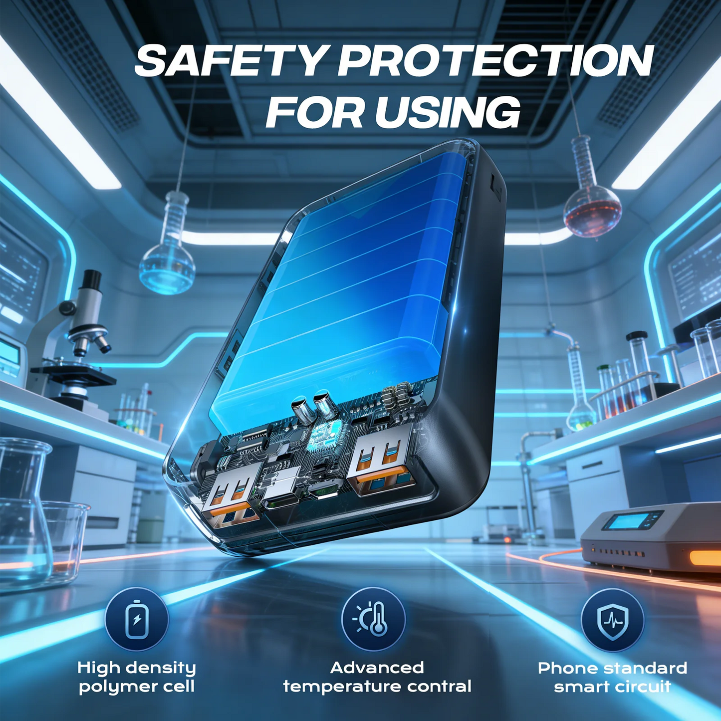 Hganus 50000mAh Power Bank 23W Fast Charge Outdoor Use