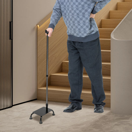 Bymaocar Four Leg Stair Assist Cane 2 In 1 Adjustable Mobility Aid