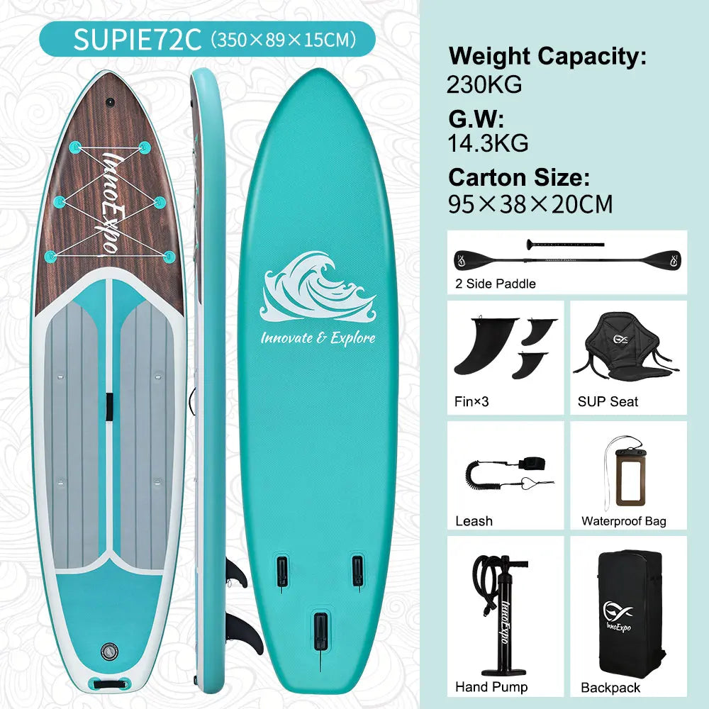 InnoExpo Inflatable Stand Up Paddle Board With Non-Slip Deck And Accessories