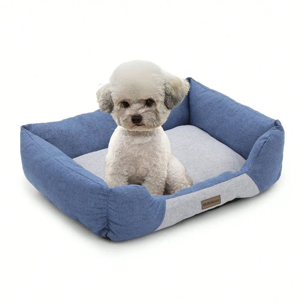 Dog Bed Linen Like Fabric Machine Washable For Pets