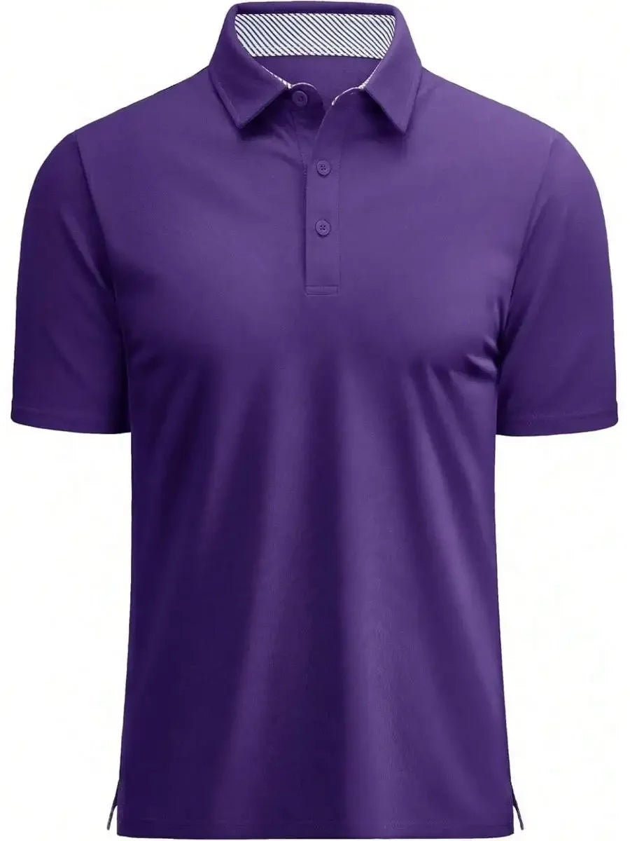 Men's Short Sleeve Cotton Pique Golf Shirt Classic Fit