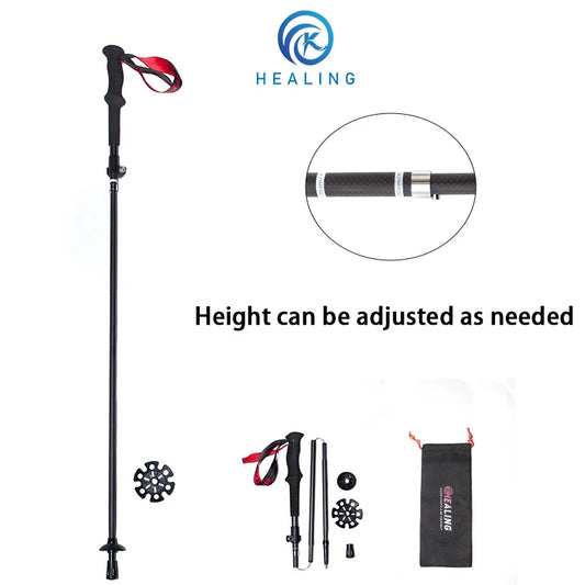 Okhealing Full Carbon Fiber Telescopic Trekking Poles