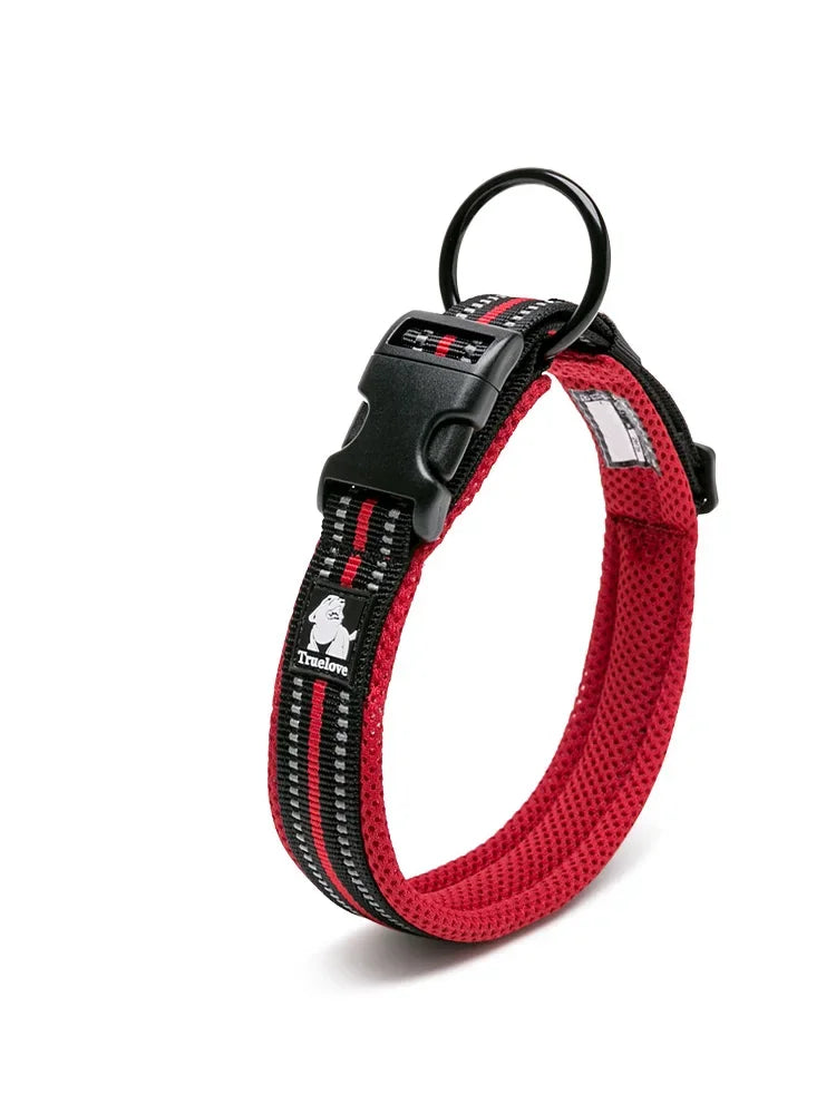 TrueLove Nylon Adjustable Dog Collar Padded Reflective TLC5011