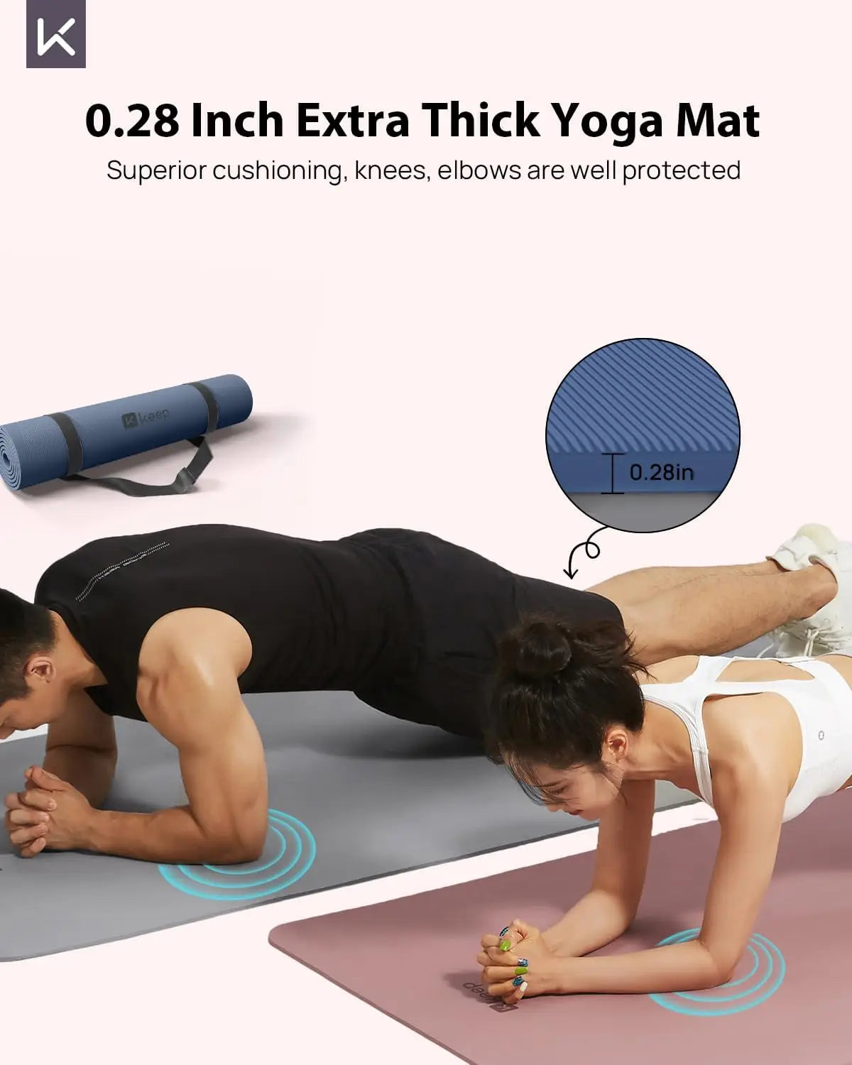 Extra Wide Yoga Mat Non Slip Eco Friendly Pilates Fitness