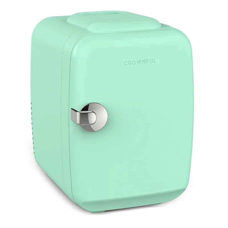 Crownful Beauty Skincare Mini Fridge ACDC Refrigerator for Travel