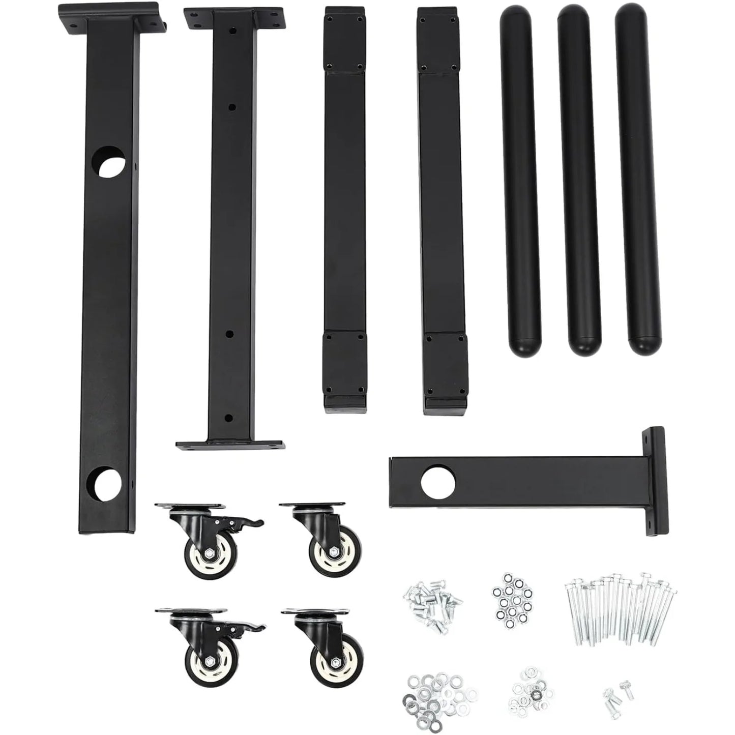 Q235 Steel Dumbbell Rack With Wheels, Double Column, 500kg Capacity