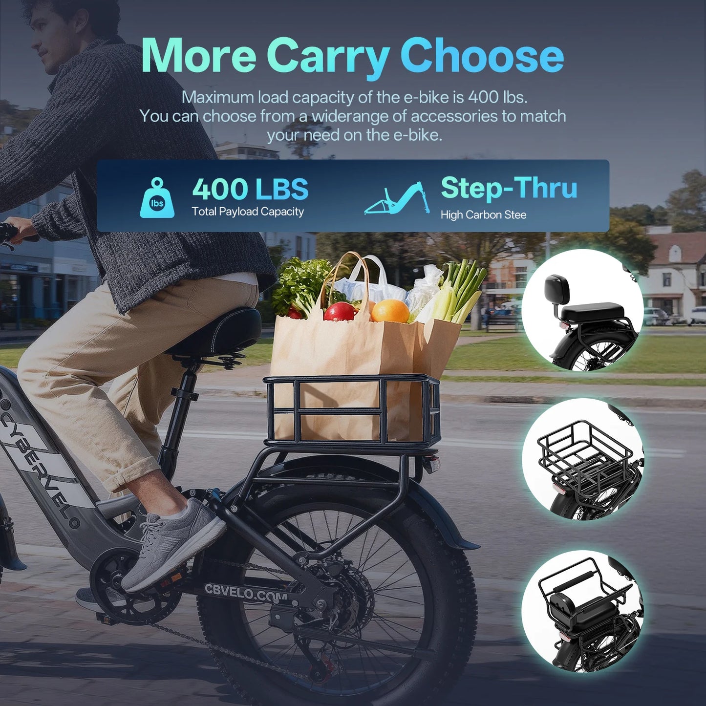 LIONLAND EK12 1500W Fat Tire Electric Bicycle Long Range