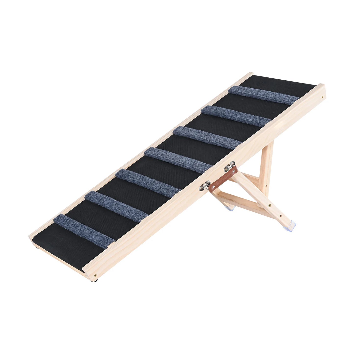 SucceBuy Folding Dog Ramp Anti Slip Wood Pet Stair For Sofa Car Bed