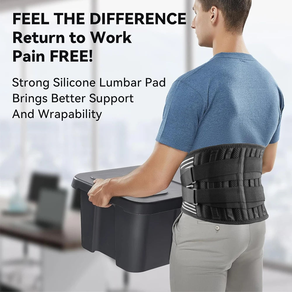Breathable Adjustable Lumbar Back Brace For Pain Relief