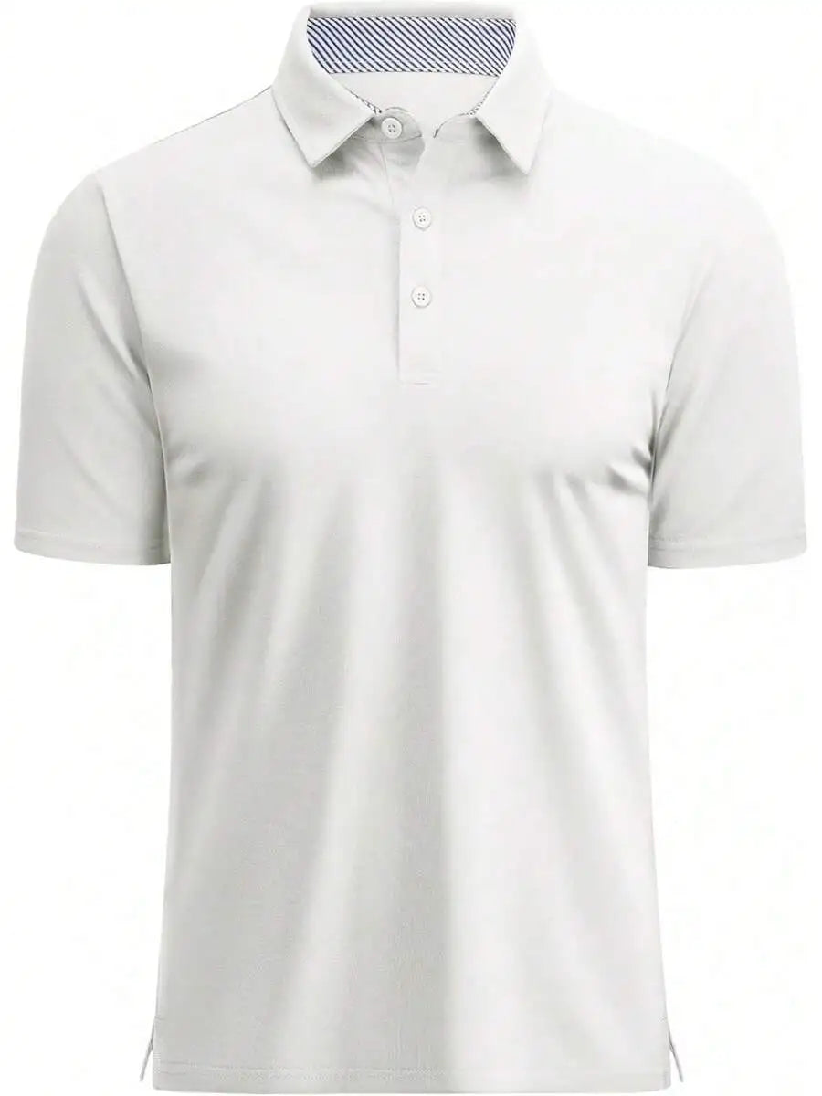 Men's Short Sleeve Cotton Pique Golf Shirt Classic Fit