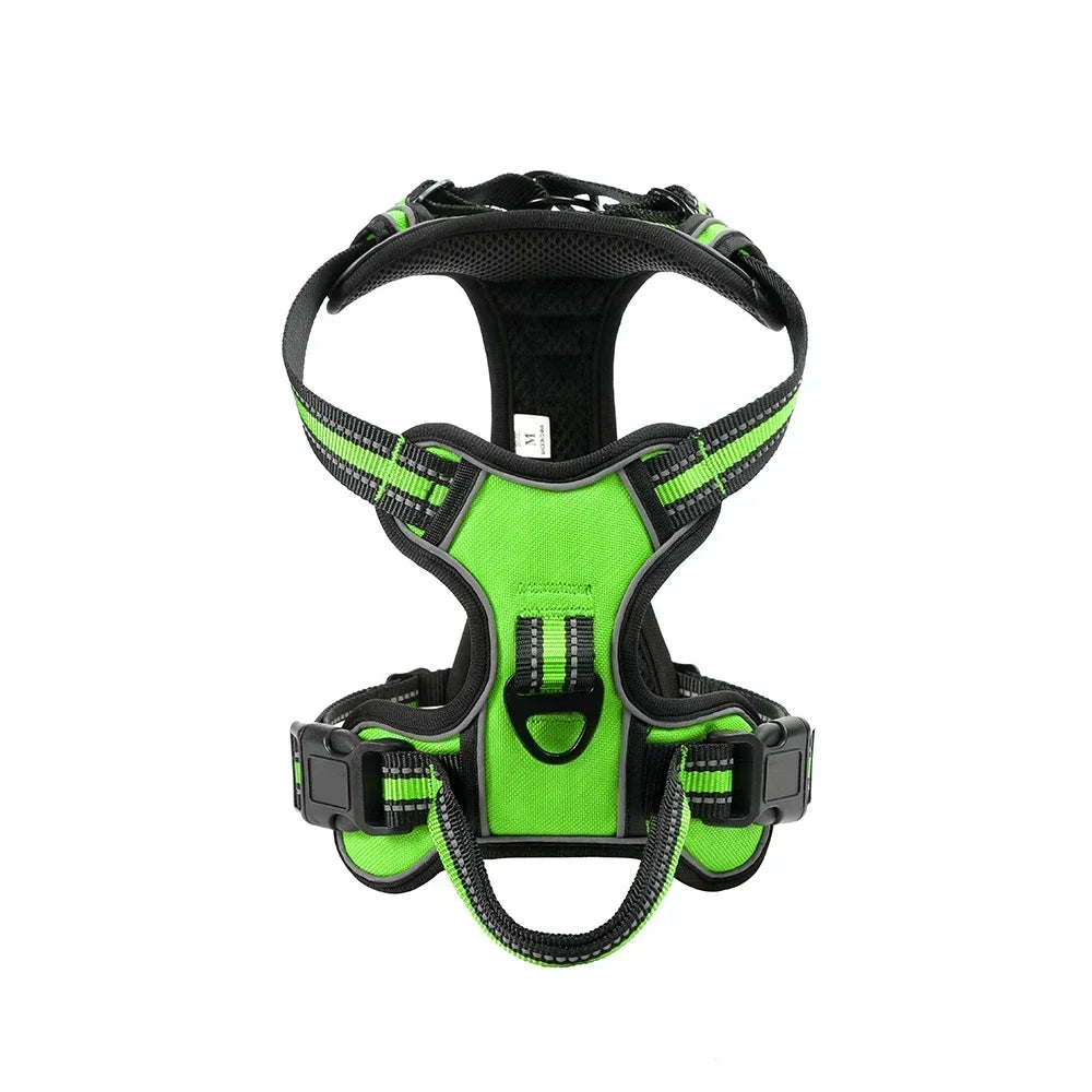 None CN Adjustable Nylon Dog Harness Reflective Soft Breathable No Pull