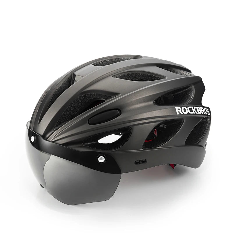 ROCKBROS Cycling Helmet Lightweight Integrated Helmet With Goggles