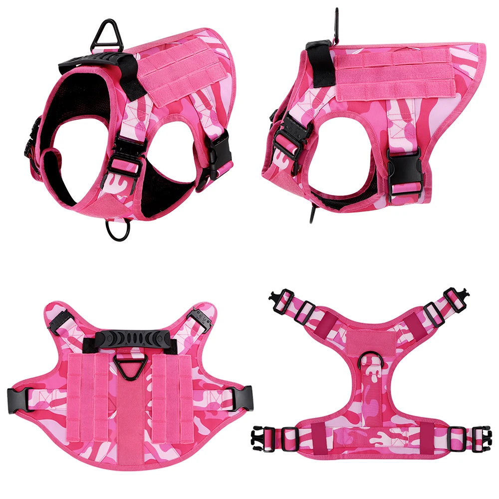 PETRAVEL Camouflage Dog Harness German Shepherd Tactical Vest Adjustable
