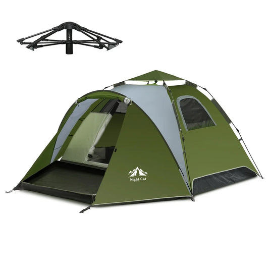 Night Cat Pop Up Tent Instant Setup Waterproof Camping Tent