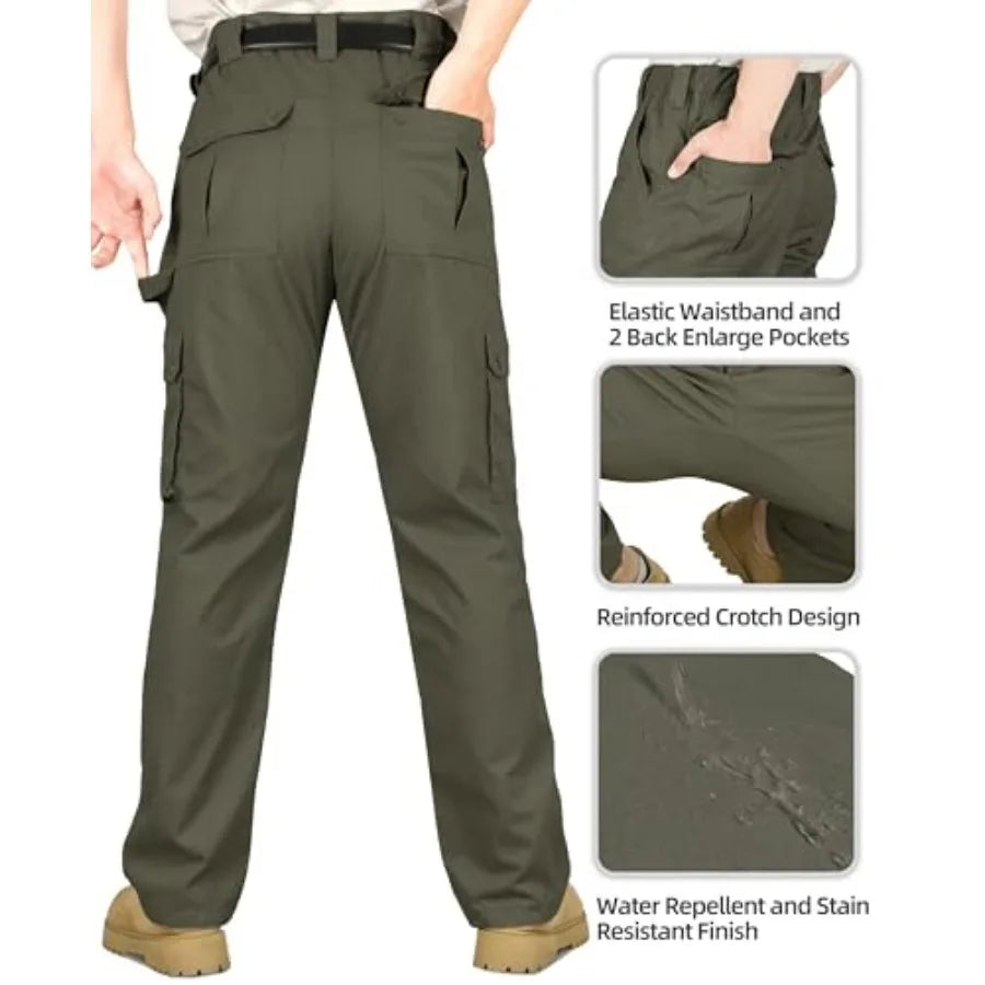 BOCOMAL Flame Resistant Cargo Pants For Men Durable Workwear