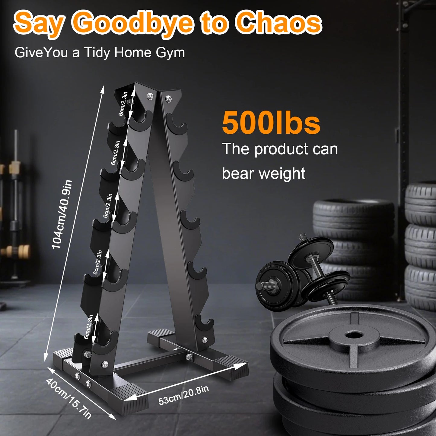 Dumbbell Rack Stand A Frame For Home Gym 500 Lbs Capacity
