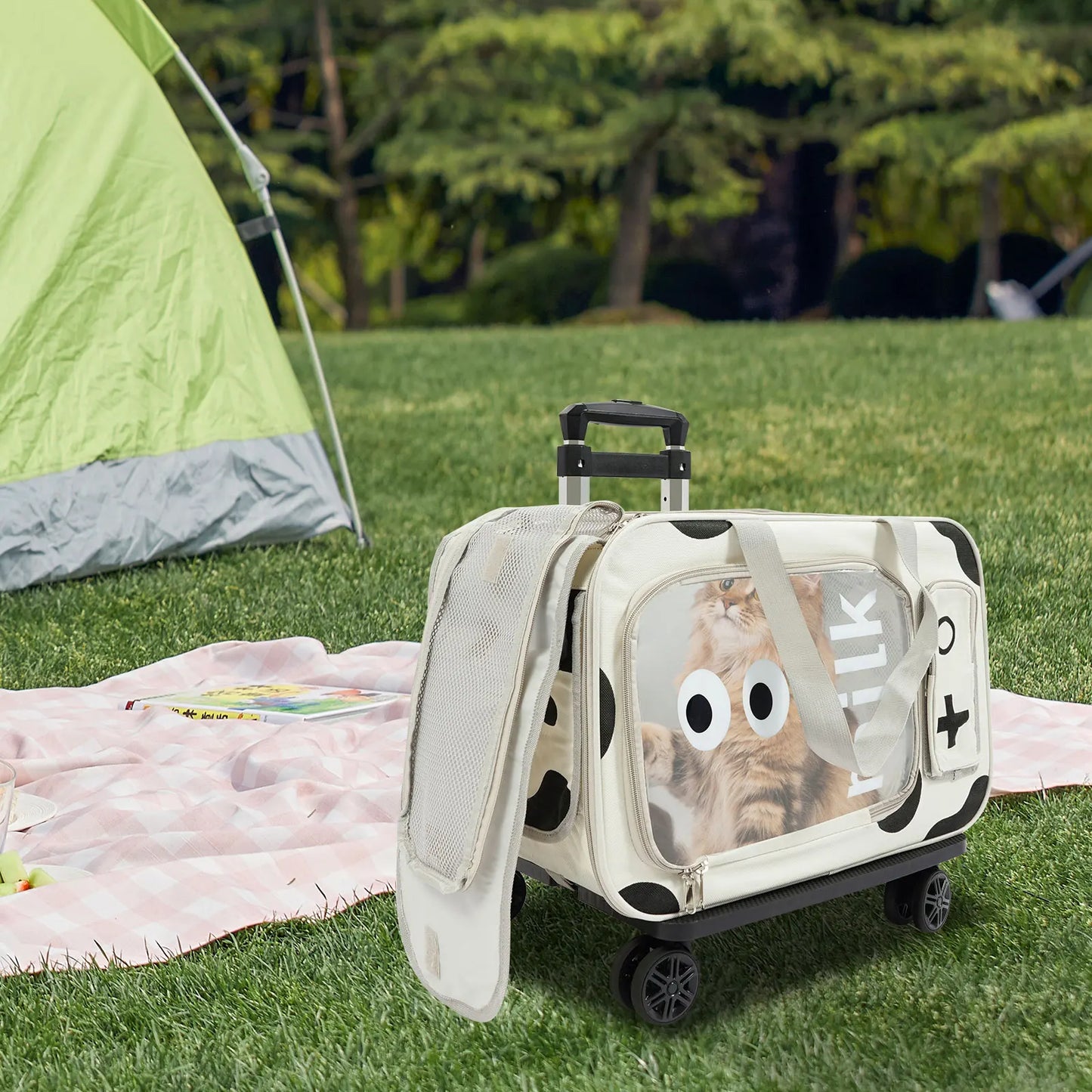 Pets Portable Trolley Carrier For Cats And Small Dogs