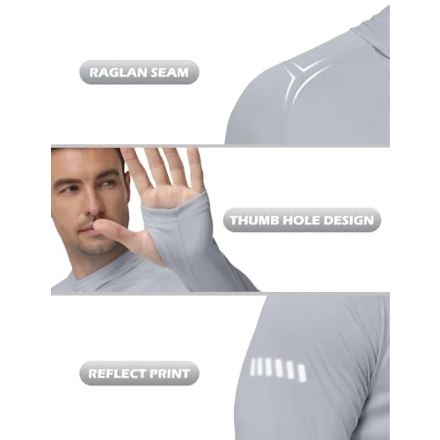 UPF 50+ Sun Protection Hoodie Men and Women Rash Guard