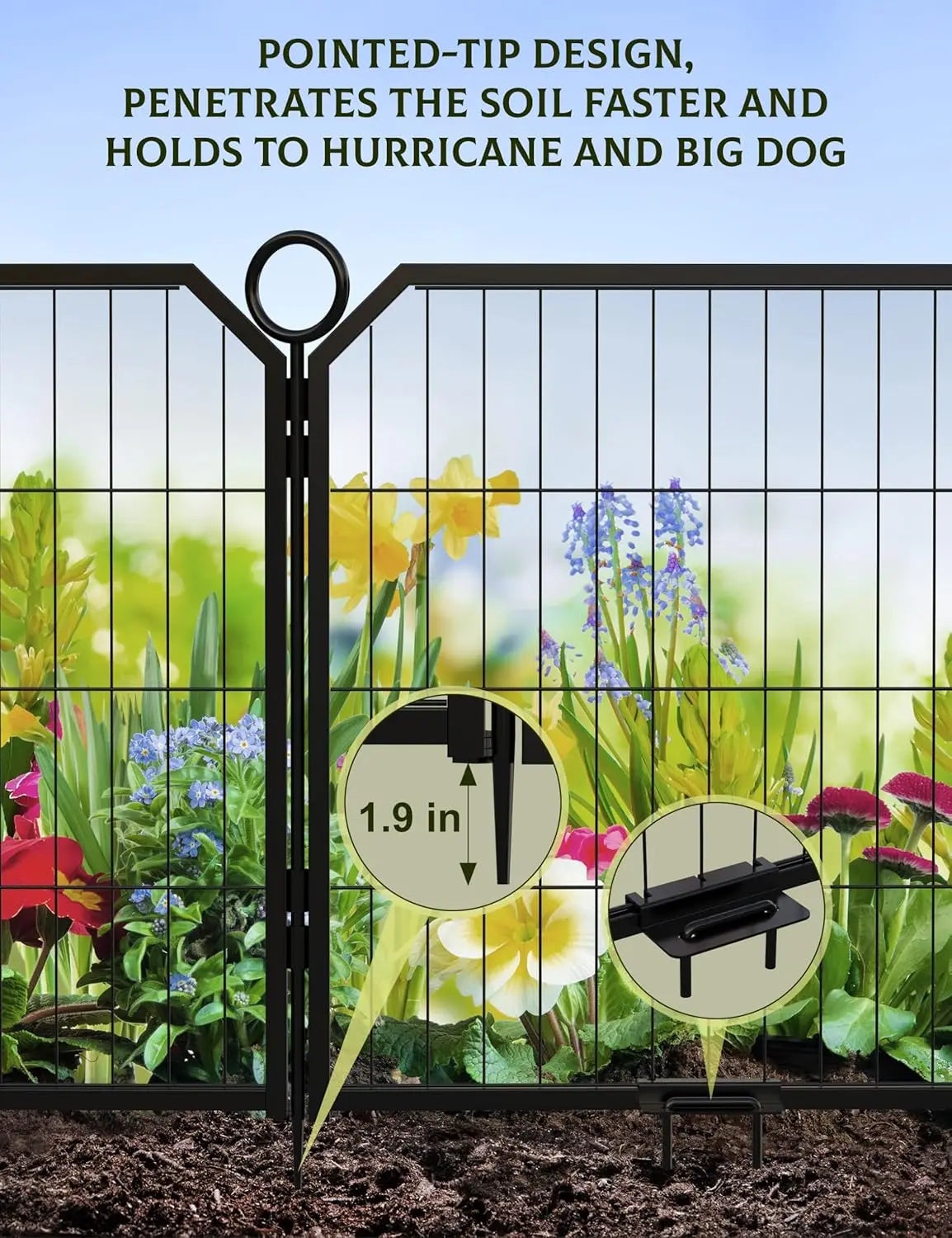 HiMISS Heavy Duty Portable Dog Playpen for Indoor Outdoor Use