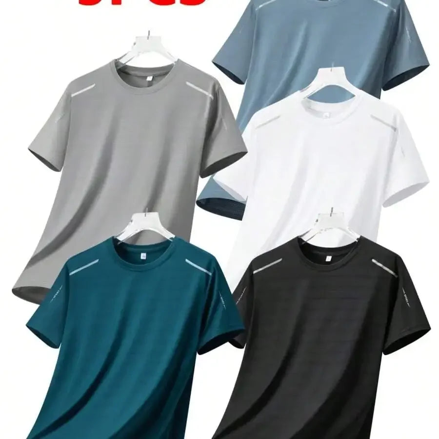 Quick Dry Breathable Athletic Tshirts For Men Running Gym Training