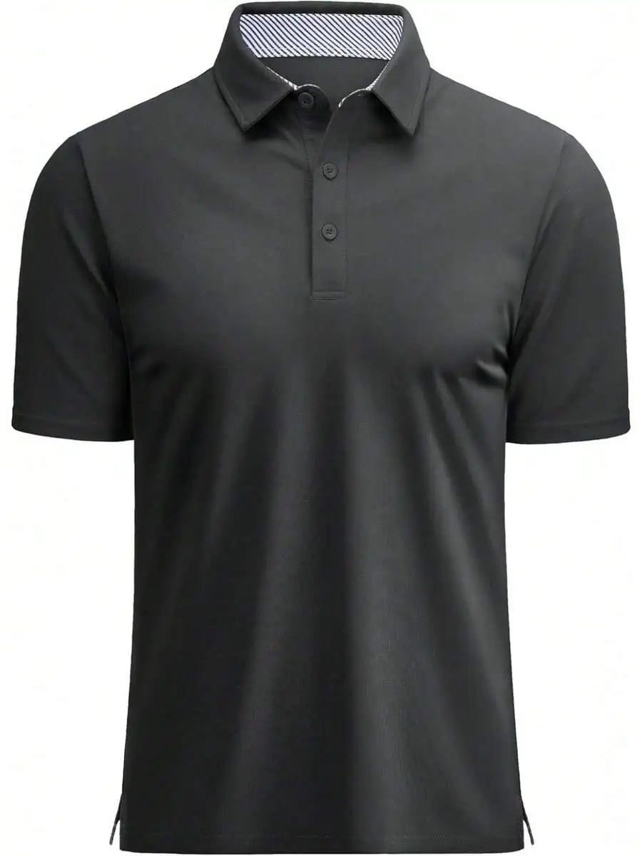 Men's Short Sleeve Cotton Pique Golf Shirt Classic Fit