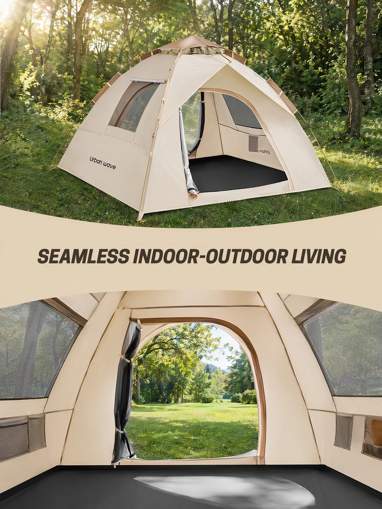 Automatic Pop Up Camping Tent Windproof Waterproof
