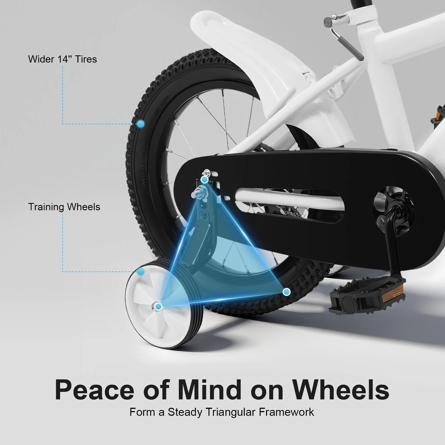 Beginner Kids Bike With Training Wheels And Adjustable Seat Height