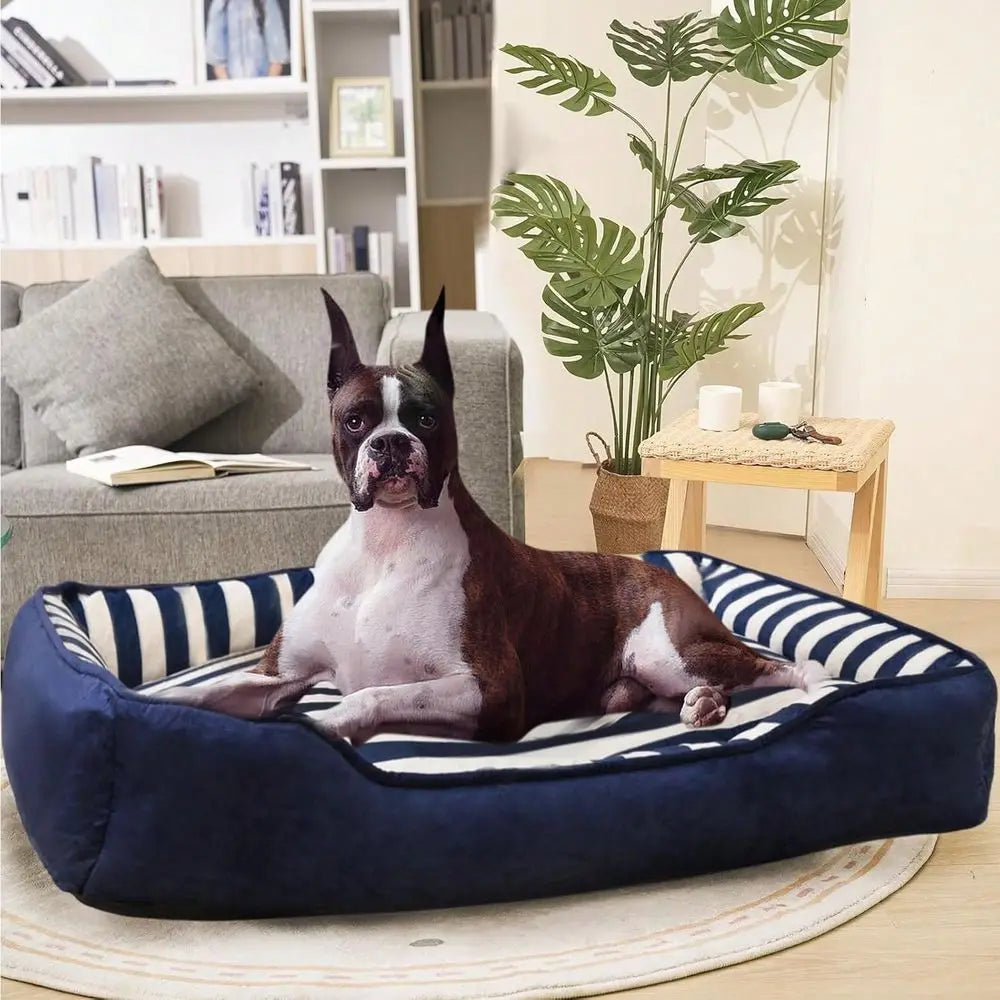 Dog Bed With Removable Washable Waterproof Cover And Cushion