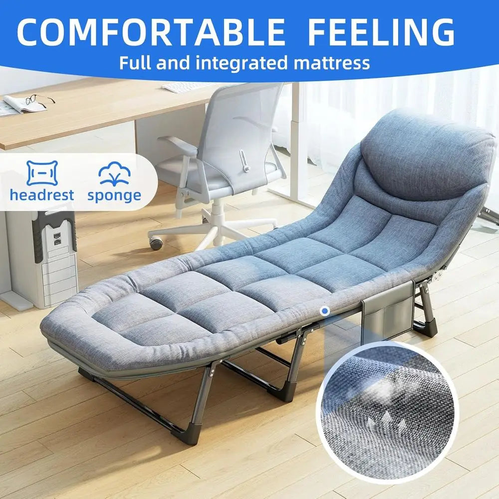 Heavy Duty Portable Camping Cot With Mattress All Weather