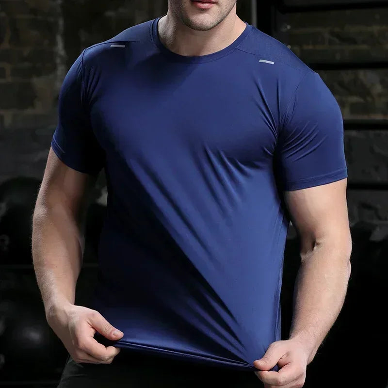 Breathable Summer Mens Cycling Quick Dry Short Sleeve Top