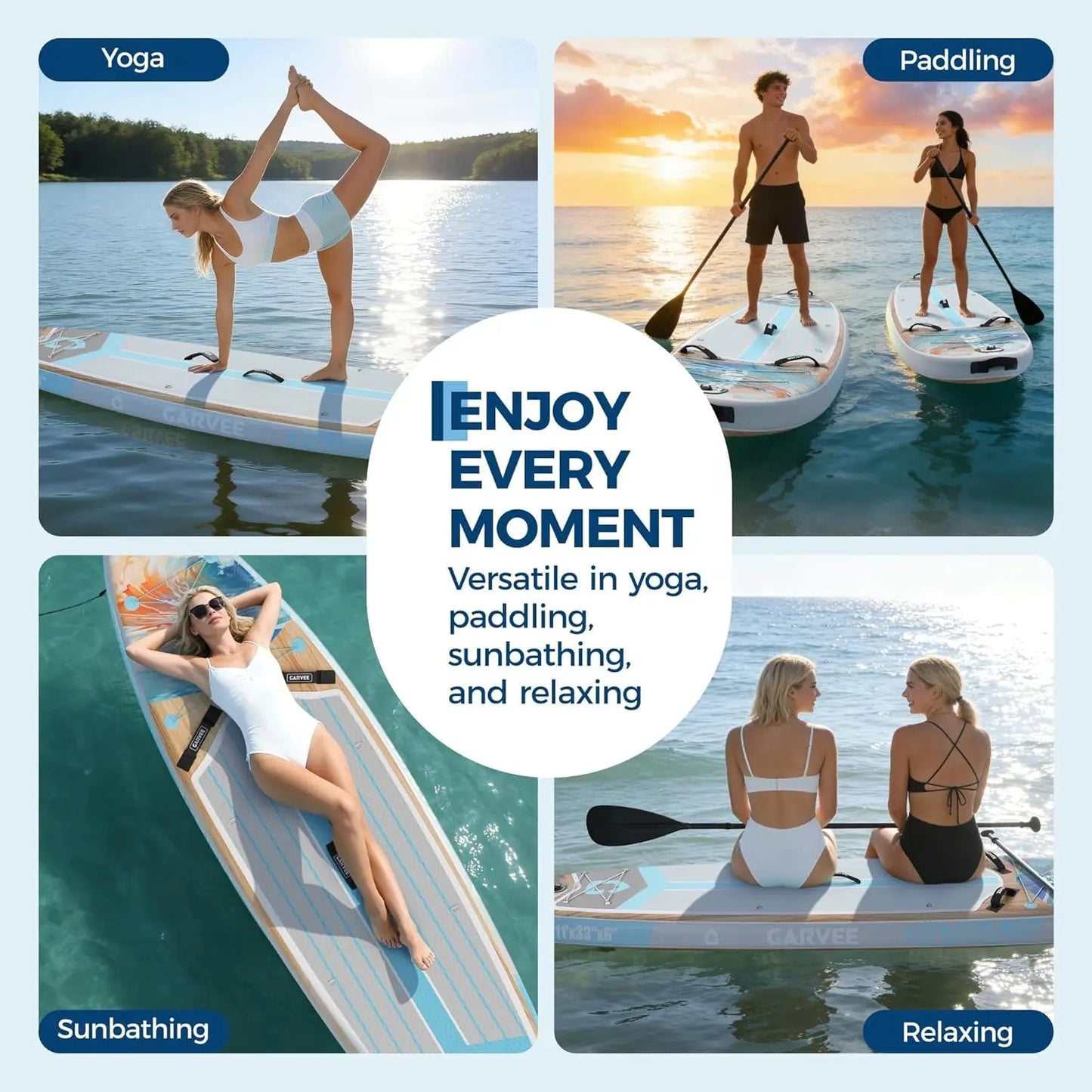 Inflatable Stand Up Paddleboard With Camera Mount And Accessories