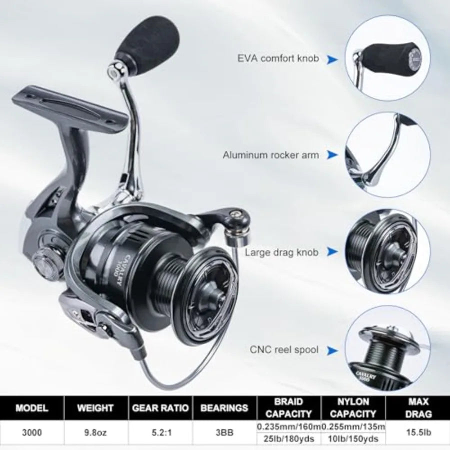 Telescopic Fishing Rod and Reel Combo Set with Case