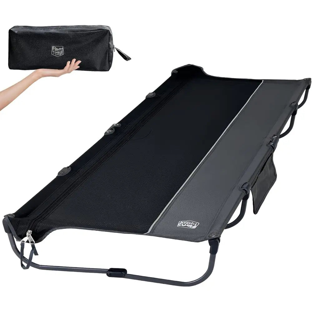 Lightweight Portable Camping Cot With Zipper Closure Carry Bag 225lbs