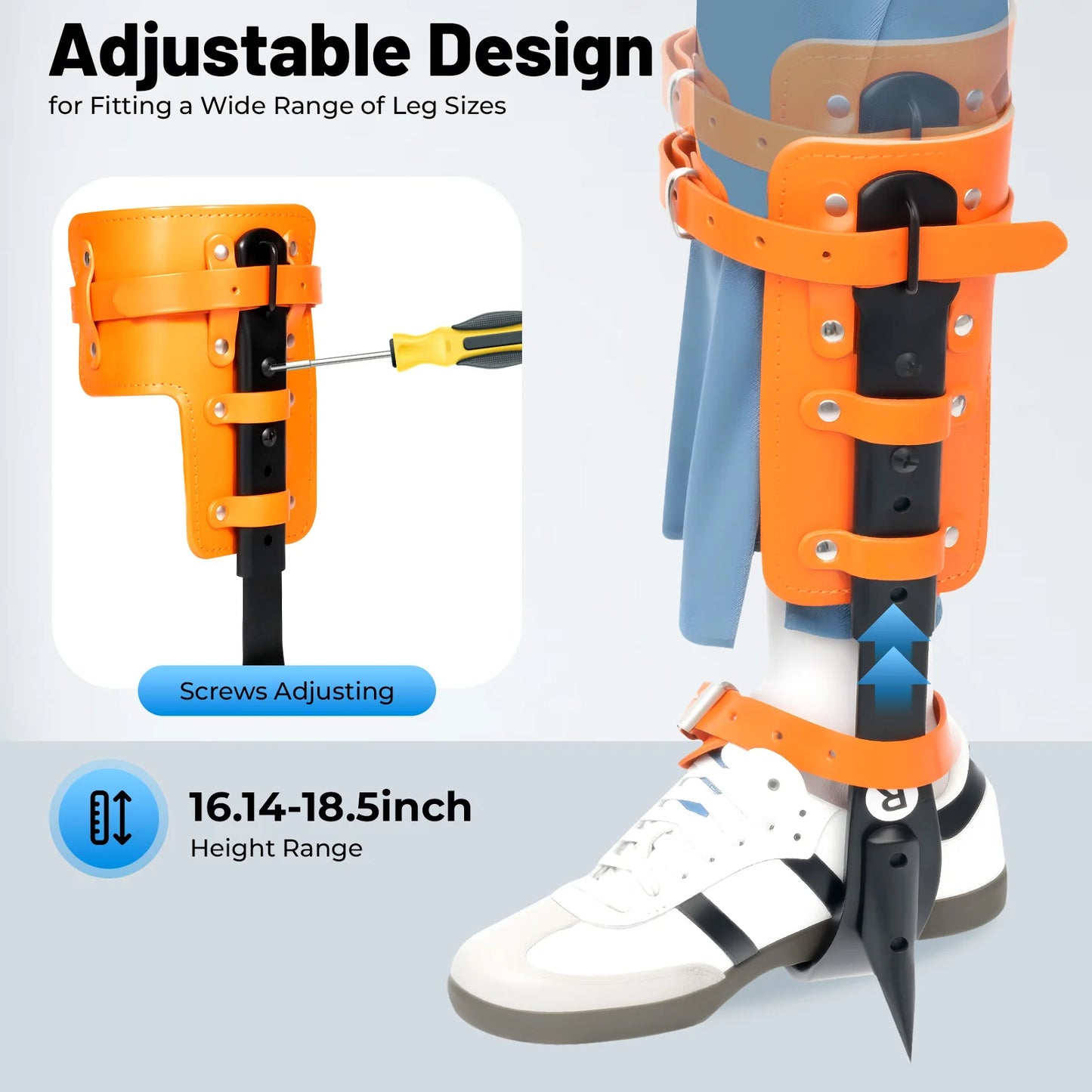 Adjustable Tree Climbing Spike Set With Steel Climber Gaffs