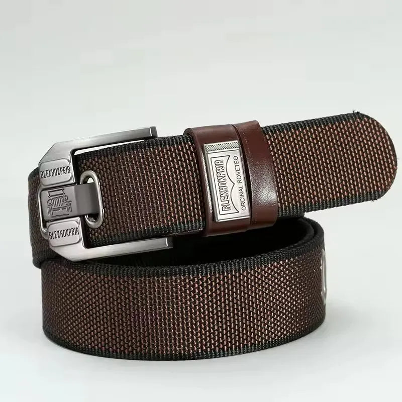 Casual Canvas Belt With Pin Buckle Mens Webbing Belt