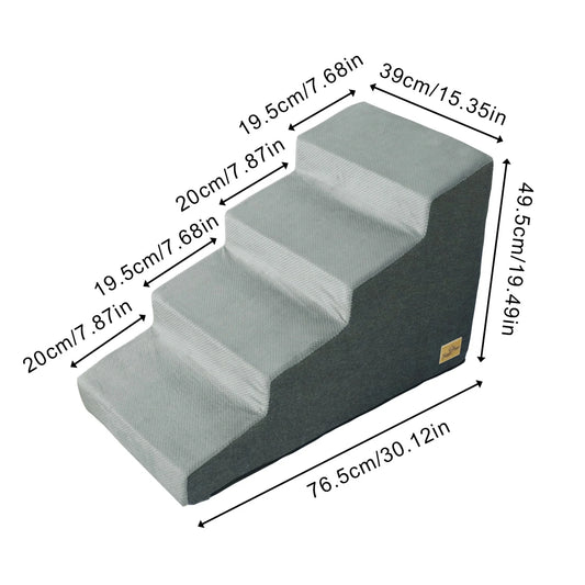 Dog Steps Non-Slip Ramp With Washable Cover For Couch
