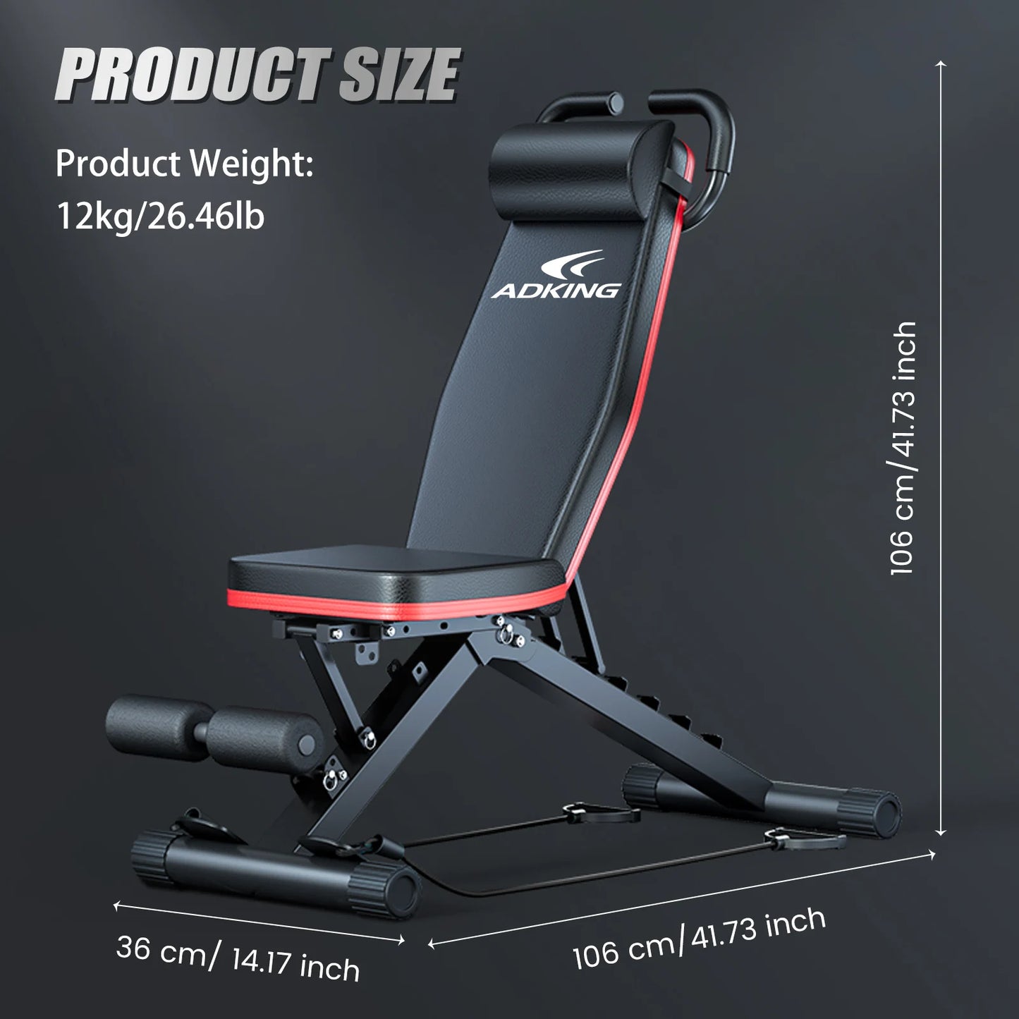 Foldable Weight Bench For Full Body Workout Home Gym