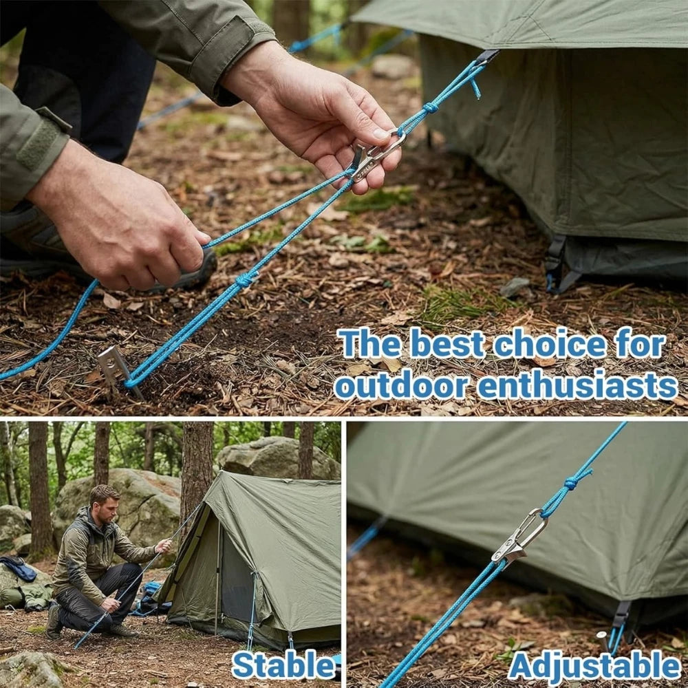 Stainless Steel Rope Tensioner Rollers 6 Pack For Outdoors