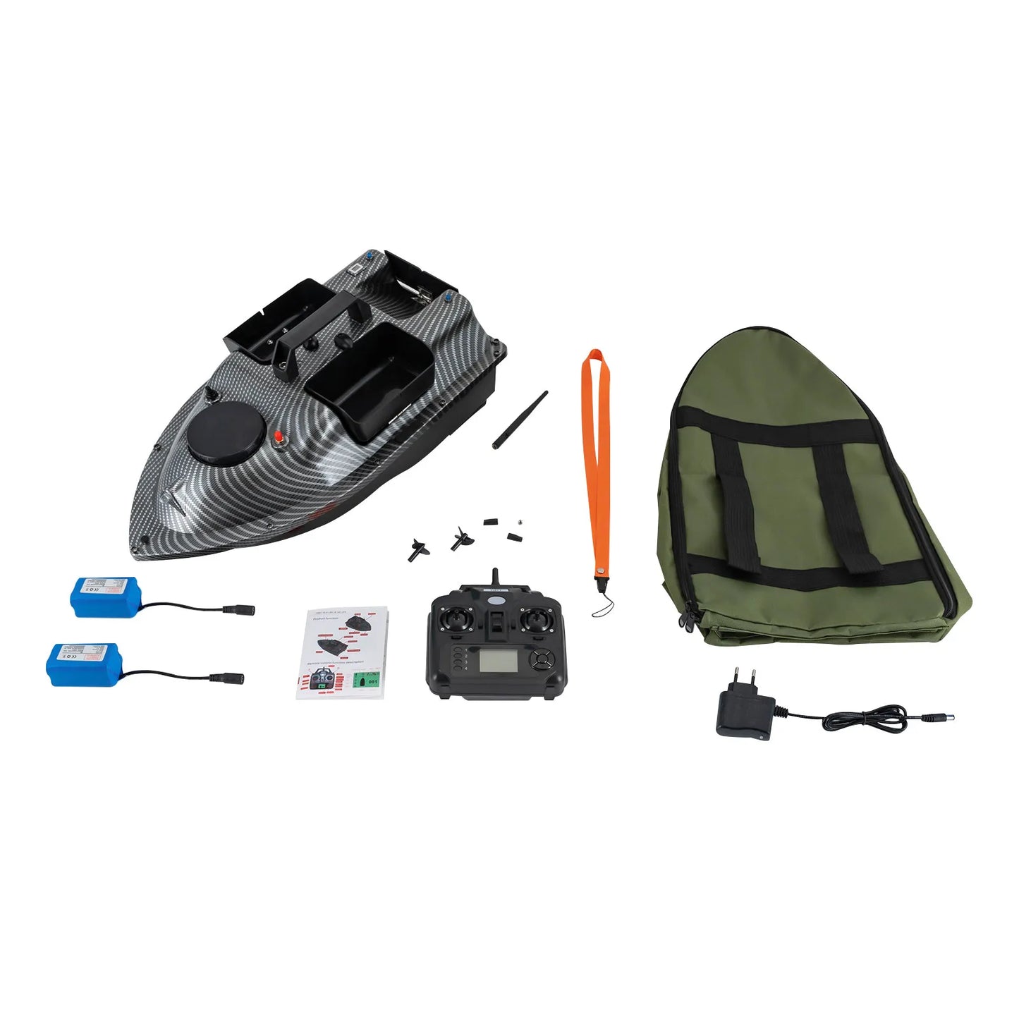 Rechargeable GPS Fishing Bait Boat With Dual 5200mAh Batteries