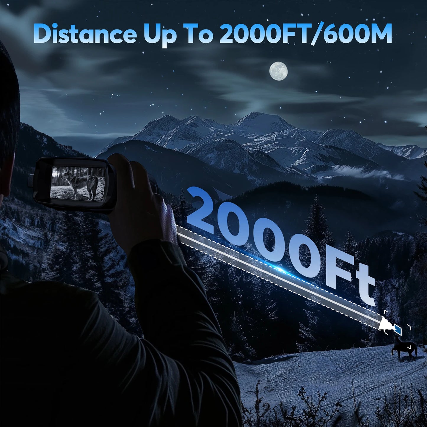 USB Rechargeable 4K Night Vision Binoculars 8x Digital Zoom