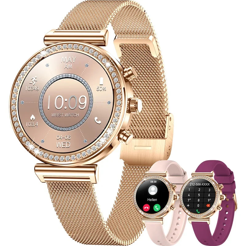 INNOFOVO Womens Smartwatch With Calls And Messages IPhone Android
