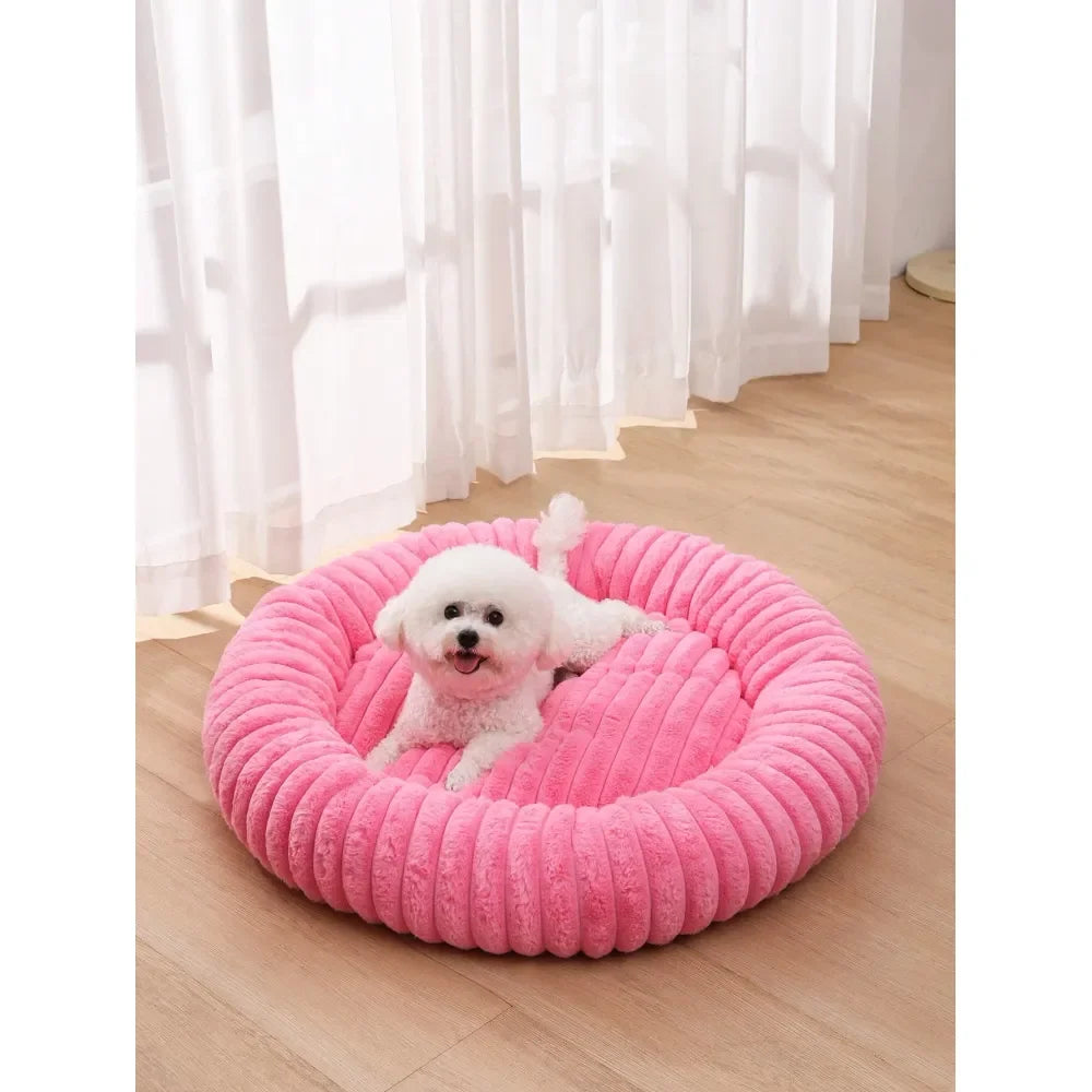 Orthopedic Donut Shaped Dog Bed For Extra Comfort And Support