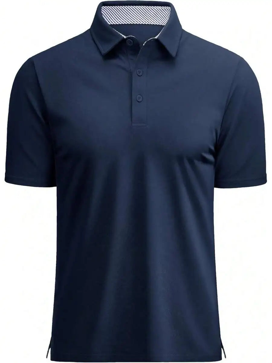 Men's Short Sleeve Cotton Pique Golf Shirt Classic Fit