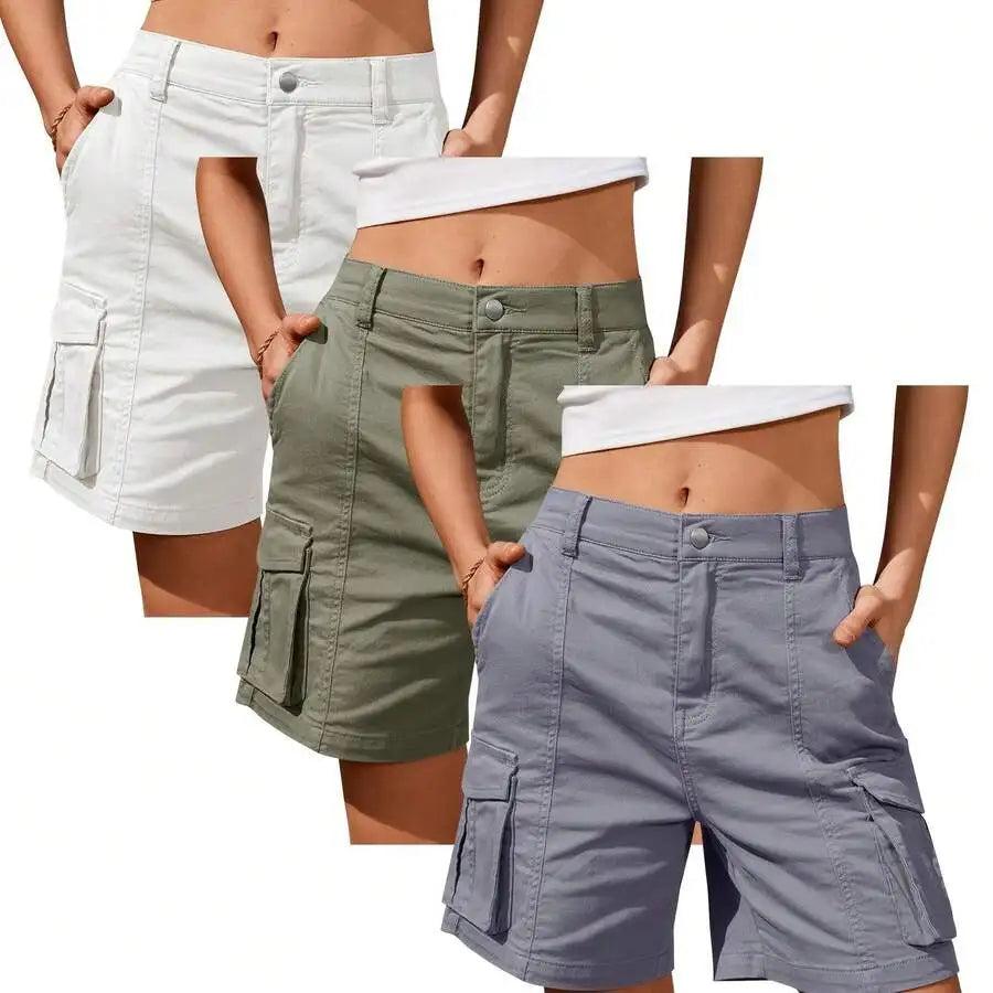 Womens Cargo Hiking Shorts Outdoor Casual Summer Activewear