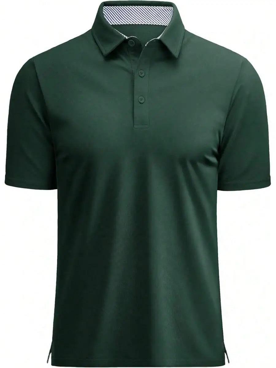 Men's Short Sleeve Cotton Pique Golf Shirt Classic Fit