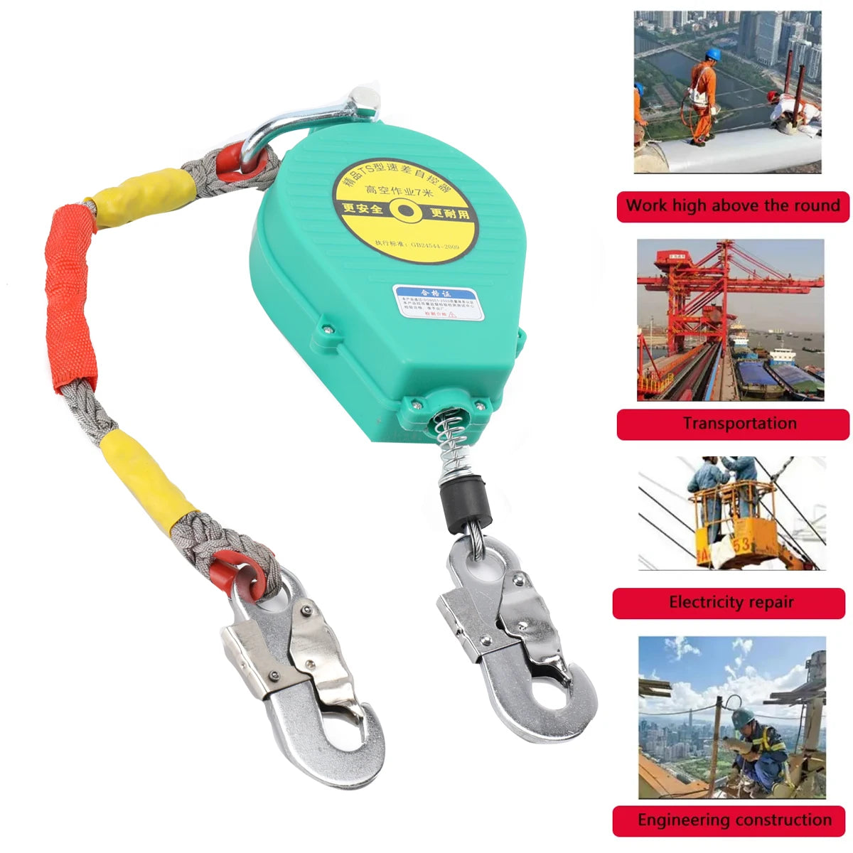 Compact Fall Protection Descender With Auto Rope Lock