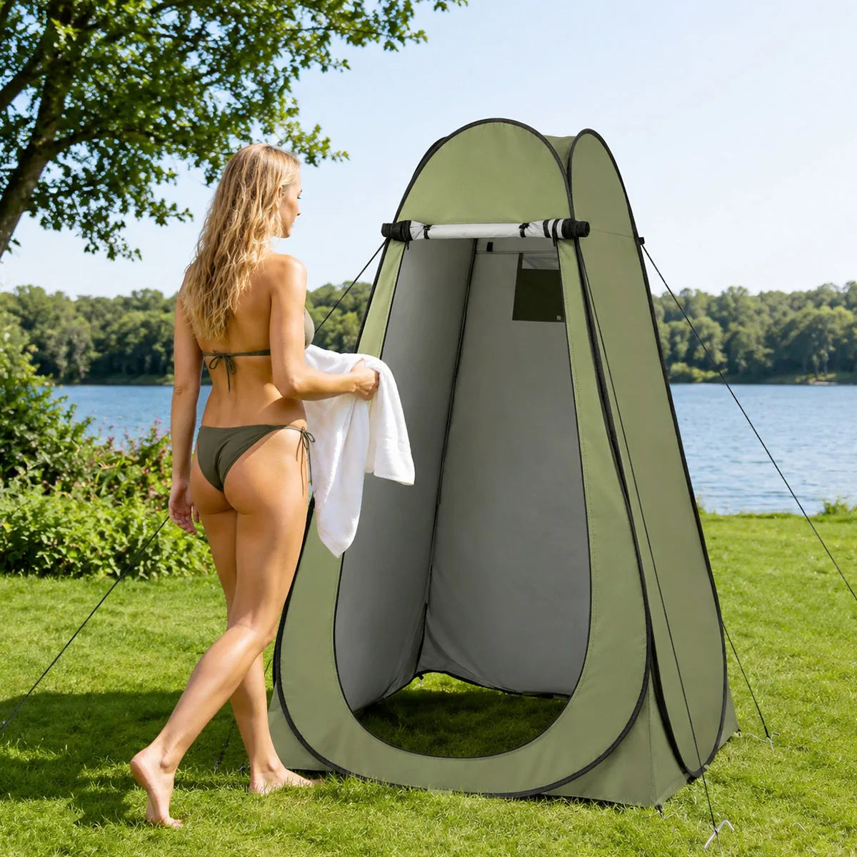 Instant Pop Up Privacy Tent With Waterproof Shower Design