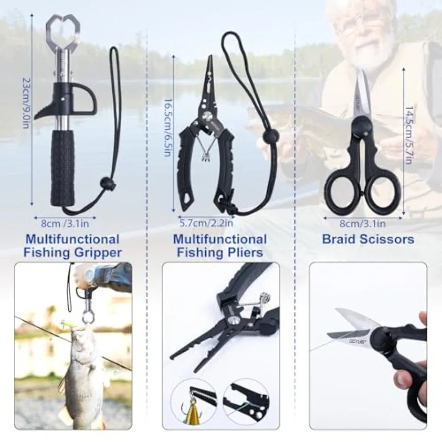 Telescopic Fishing Rod and Reel Combo Set with Case
