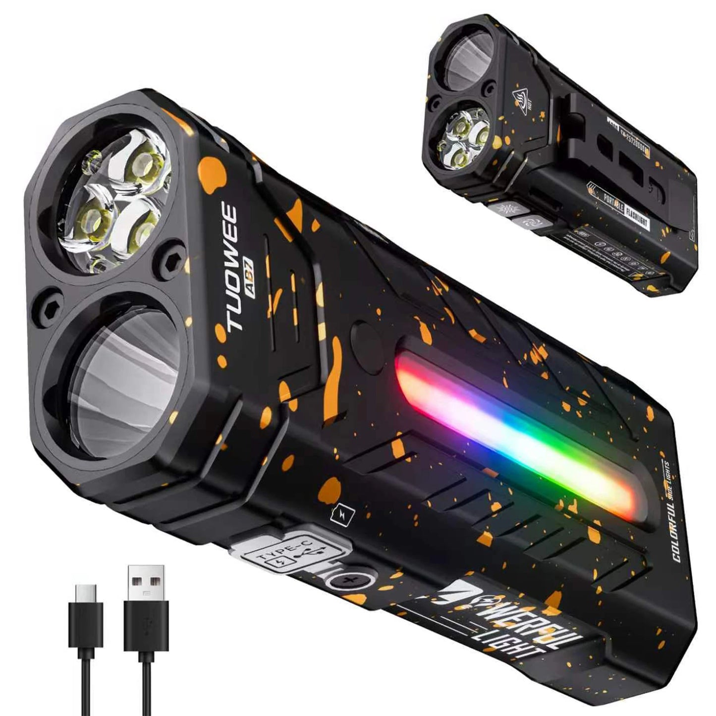5000LM Rechargeable Magnetic LED Flashlight With 55 Modes