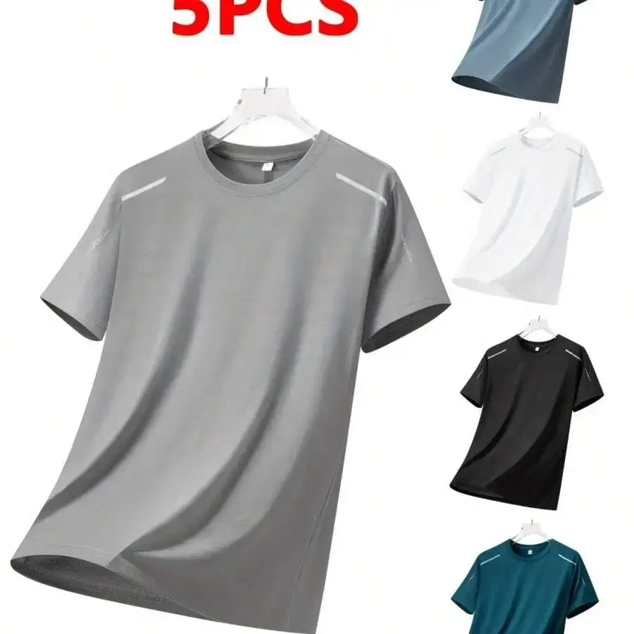 Quick Dry Breathable Athletic Tshirts For Men Running Gym Training
